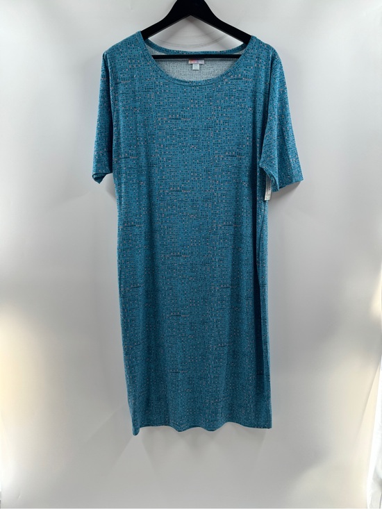 LuLaRoe Dresses & Skirts - LuLaRoe Julia Blue Geometric Print T-Shirt Dress – Women’s 2XL NWT